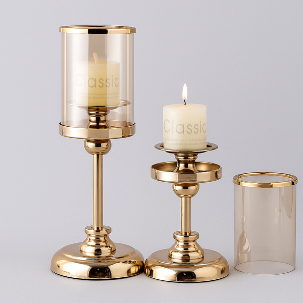 Bougeoirs Rétro Nordiques – Verre & Métal Design Haut de Gamme