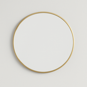 Miroir Rond Doré 40 cm – Élégance Minimaliste et Effet Lumineux