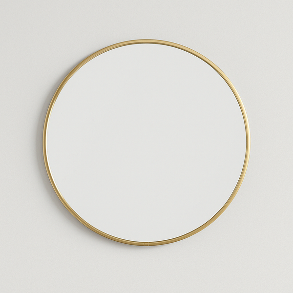 Miroir Rond Doré 40 cm – Élégance Minimaliste et Effet Lumineux